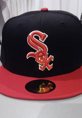 New Era Chicago White Sox Mens Black Chi 2Tone and Red GCP 59FIFTY Fitted Hat