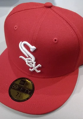 New Era Chicago White Sox Mens Red Chi Scarlet GCP Grey UV 59FIFTY Fitted Hat