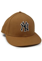 New Era New York Yankees Tan NY Yankees Tan Tonal Logo Custom Canvas LP9FIFTY Mens Snapback Hat