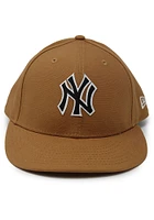 New Era New York Yankees Tan NY Yankees Tan Tonal Logo Custom Canvas LP9FIFTY Mens Snapback Hat
