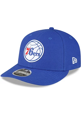 New Era Philadelphia 76ers Blue Philadelphia 76ers blue Tonal Logo Custom Canvas LP9FIFTY Mens Sna..