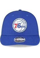 New Era Philadelphia 76ers Blue Philadelphia 76ers blue Tonal Logo Custom Canvas LP9FIFTY Mens Sna..