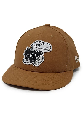 New Era Kansas Jayhawks Tan Kansas Jayhawks Tan Tonal Logo Custom Canvas LP9FIFTY Mens Snapback Ha..