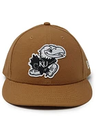 New Era Kansas Jayhawks Tan Kansas Jayhawks Tan Tonal Logo Custom Canvas LP9FIFTY Mens Snapback Ha..