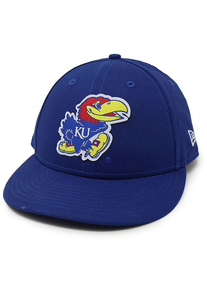 New Era Kansas Jayhawks Blue Kansas Jayhawks Blue Tonal Logo Custom Canvas LP9FIFTY Mens Snapback..