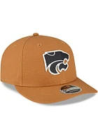 New Era K-State Wildcats Tan Kansas St Wildcats Tan Tonal Logo Custom Canvas LP9FIFTY Mens Snapbac..
