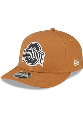 New Era Ohio State Buckeyes Tan Ohio St Buckeyes Tan Tonal Logo Custom Canvas LP9FIFTY Mens Snap..