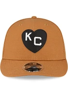 New Era Kansas City Monarchs Tan KC Monarchs Tan Tonal Logo Canvas LP9FIFTY Mens Snapback Hat