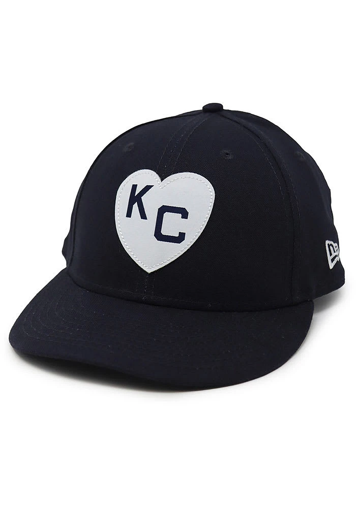 New Era Kansas City Monarchs Grey KC Monarchs Graphite Tonal Logo Canvas LP9FIFTY Mens Snapback Ha..