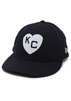 New Era Kansas City Monarchs Grey KC Monarchs Graphite Tonal Logo Canvas LP9FIFTY Mens Snapback Ha..
