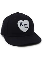 New Era Kansas City Monarchs Grey KC Monarchs Graphite Tonal Logo Canvas LP9FIFTY Mens Snapback Ha..
