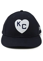 New Era Kansas City Monarchs Grey KC Monarchs Graphite Tonal Logo Canvas LP9FIFTY Mens Snapback Ha..
