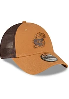 New Era Kansas Jayhawks Kansas Jayhawks Tonal Canvas Trucker 9FORTY Adjustable Hat - Tan