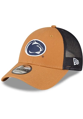 New Era Penn State Nittany Lions Penn State Tonal Canvas Trucker 9FORTY Adjustable Hat - Tan