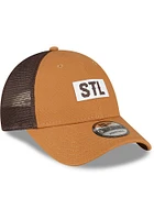 New Era St Louis St. Louis Tonal Canvas Trucker 9FORTY Adjustable Hat - Tan