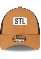 New Era St Louis St. Louis Tonal Canvas Trucker 9FORTY Adjustable Hat - Tan