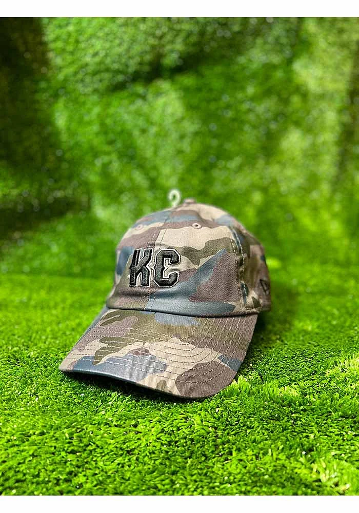 New Era Kansas City Kansas City Tonal Color Camo Casual Classic Adjustable Hat - Blue
