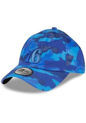 New Era Philadelphia 76ers Philadelphia 76ers Tonal Blue Camo Casual Classic Adjustable Hat - Blue