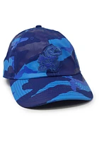 New Era Kansas Jayhawks Kansas Jayhawks Tonal Blue Camo Casual Classic Adjustable Hat - Blue