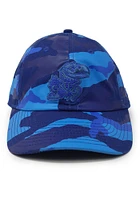 New Era Kansas Jayhawks Kansas Jayhawks Tonal Blue Camo Casual Classic Adjustable Hat - Blue