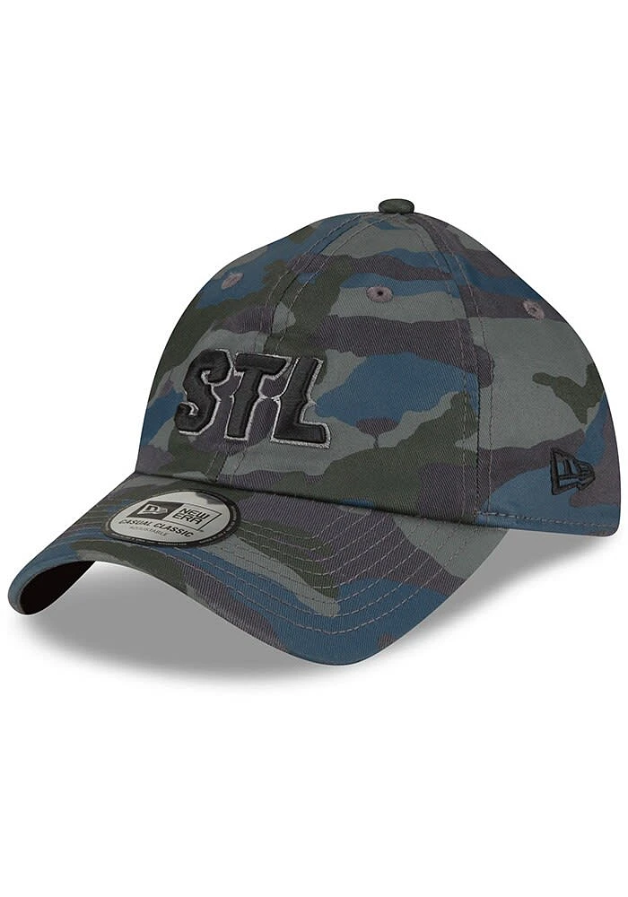 New Era St Louis St. Louis Tonal Camo Casual Classic Adjustable Hat - Black