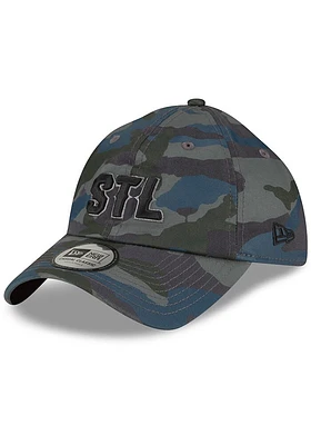 New Era St Louis St. Louis Tonal Camo Casual Classic Adjustable Hat - Black