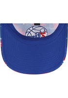 New Era Philadelphia 76ers Philadelphia 76ers 3-Tone Tie Dye Casual Classic Adjustable Hat - Blue