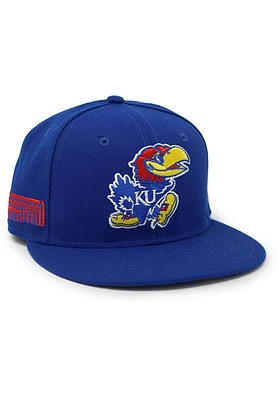 New Era Kansas Jayhawks Mens Blue Jayhwaks Landmark UV 59FIFTY Fitted Hat