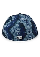New Era York Yankees Mens Navy Blue NY 3-Tone Tie Dye 59FIFTY Fitted Hat