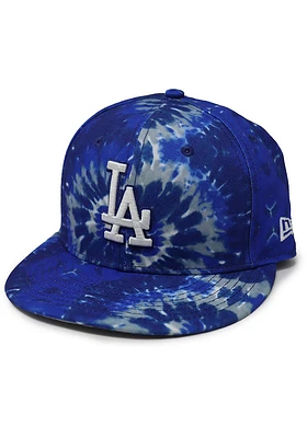 New Era Los Angeles Dodgers Mens Blue LA 3-Tone Tie Dye 59FIFTY Fitted Hat