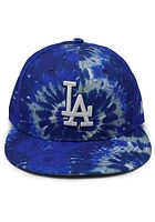 New Era Los Angeles Dodgers Mens Blue LA 3-Tone Tie Dye 59FIFTY Fitted Hat