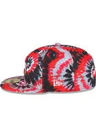 New Era Ohio State Buckeyes Mens Red 3-Tone Tie Dye 59FIFTY Fitted Hat