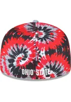 New Era Ohio State Buckeyes Mens Red 3-Tone Tie Dye 59FIFTY Fitted Hat