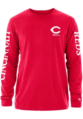 New Era Cincinnati Reds Red ENERGY BRUSHED COTTON Long Sleeve T Shirt