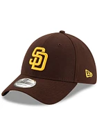New Era San Diego Padres Mens Brown Team Classic 39THIRTY Flex Hat