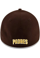 New Era San Diego Padres Mens Brown Team Classic 39THIRTY Flex Hat