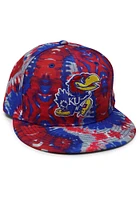 New Era Kansas Jayhawks Mens Blue 3-Tone Tie Dye 59FIFTY Fitted Hat