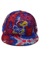 New Era Kansas Jayhawks Mens Blue 3-Tone Tie Dye 59FIFTY Fitted Hat
