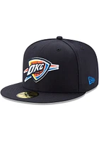 New Era Oklahoma City Thunder Mens Navy Blue Basic 59FIFTY Fitted Hat