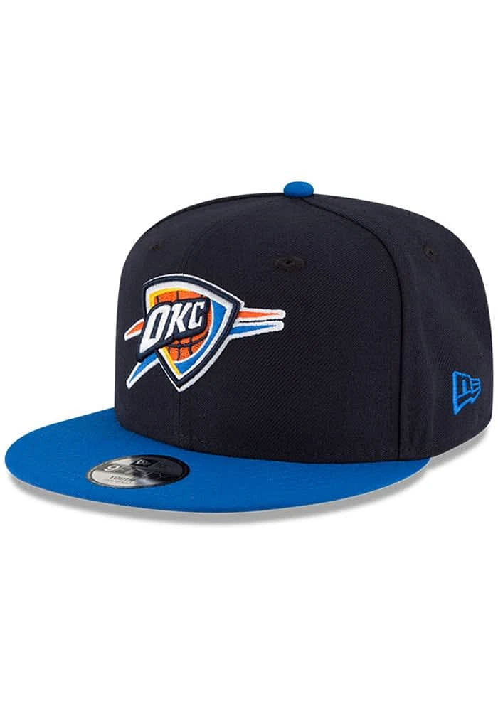 New Era Oklahoma City Thunder Navy Blue 2T Basic 9FIFTY Youth Snapback Hat