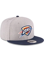 New Era Oklahoma City Thunder Grey Heathered 2T 9FIFTY Mens Snapback Hat