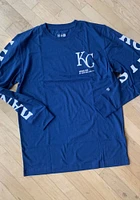 New Era Kansas City Royals Blue ENERGY BRUSHED COTTON Long Sleeve T Shirt