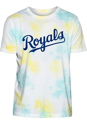 New Era Kansas City Royals Blue ICE DYE Short Sleeve Fashion T Shirt