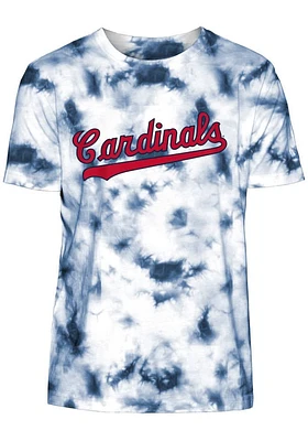 New Era St Louis Cardinals Navy Blue TEAM COLOR TIE DYE Short Sleeve Fashion T Shirt