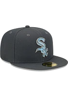 New Era Chicago White Sox Mens Charcoal 2022 Fathers Day 59FIFTY Fitted Hat