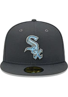 New Era Chicago White Sox Mens Charcoal 2022 Fathers Day 59FIFTY Fitted Hat