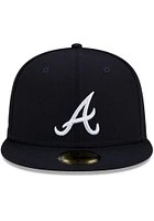 New Era Atlanta Braves Mens Navy Blue Patch Up 59FIFTY Fitted Hat