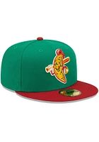 New Era Akron RubberDucks Mens Green 2022 MILB Theme Night 59FIFTY Fitted Hat