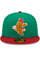 New Era Akron RubberDucks Mens Green 2022 MILB Theme Night 59FIFTY Fitted Hat