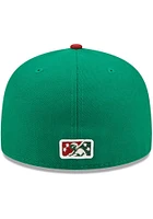 New Era Akron RubberDucks Mens Green 2022 MILB Theme Night 59FIFTY Fitted Hat